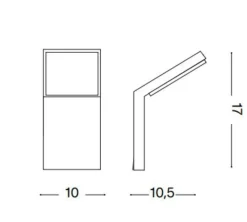 Applique Da Esterno-Ideal Lux style ap 3000k applique da esterno bianca led 9w 3000k bice ip54