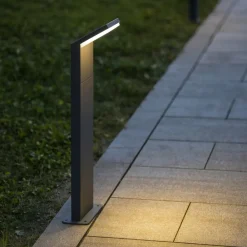 Lampioni Da Giardino-Ideal Lux style pt h050 4000k lampioncino antracite led per giardino