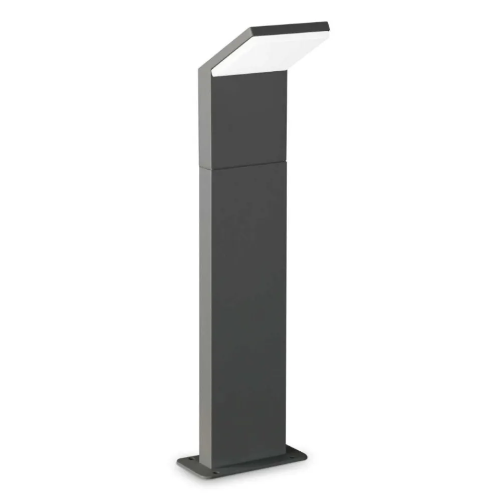 Lampioni Da Giardino-Ideal Lux style pt h050 4000k lampioncino antracite led per giardino