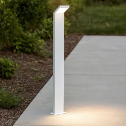 Lampioni Da Giardino-Ideal Lux style pt h100 4000k lampione da giardino led ip54 bianco