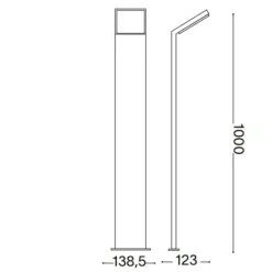 Lampioni Da Giardino-Ideal Lux style pt h100 4000k lampione da giardino led ip54 bianco