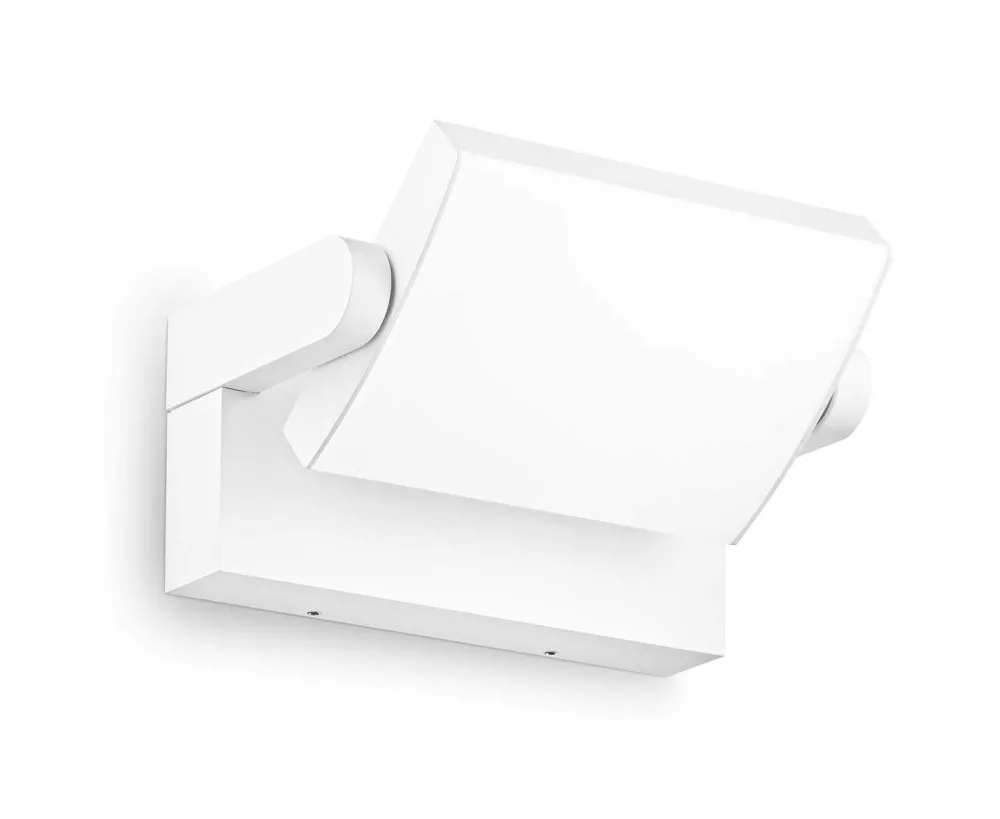 Applique Da Esterno-Ideal Lux swipe ap applique da esterno bianca orientabile led 20w 3000k