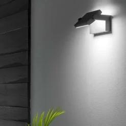 Applique Da Esterno-Ideal Lux swipe ap applique da esterno bianca orientabile led 20w 3000k