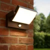 Applique Da Esterno-Ideal Lux swipe ap sensor applique per esterno marrone led 21w 3000k