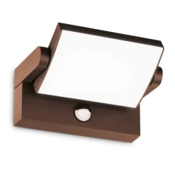 Applique Da Esterno-Ideal Lux swipe ap sensor applique per esterno marrone led 21w 3000k