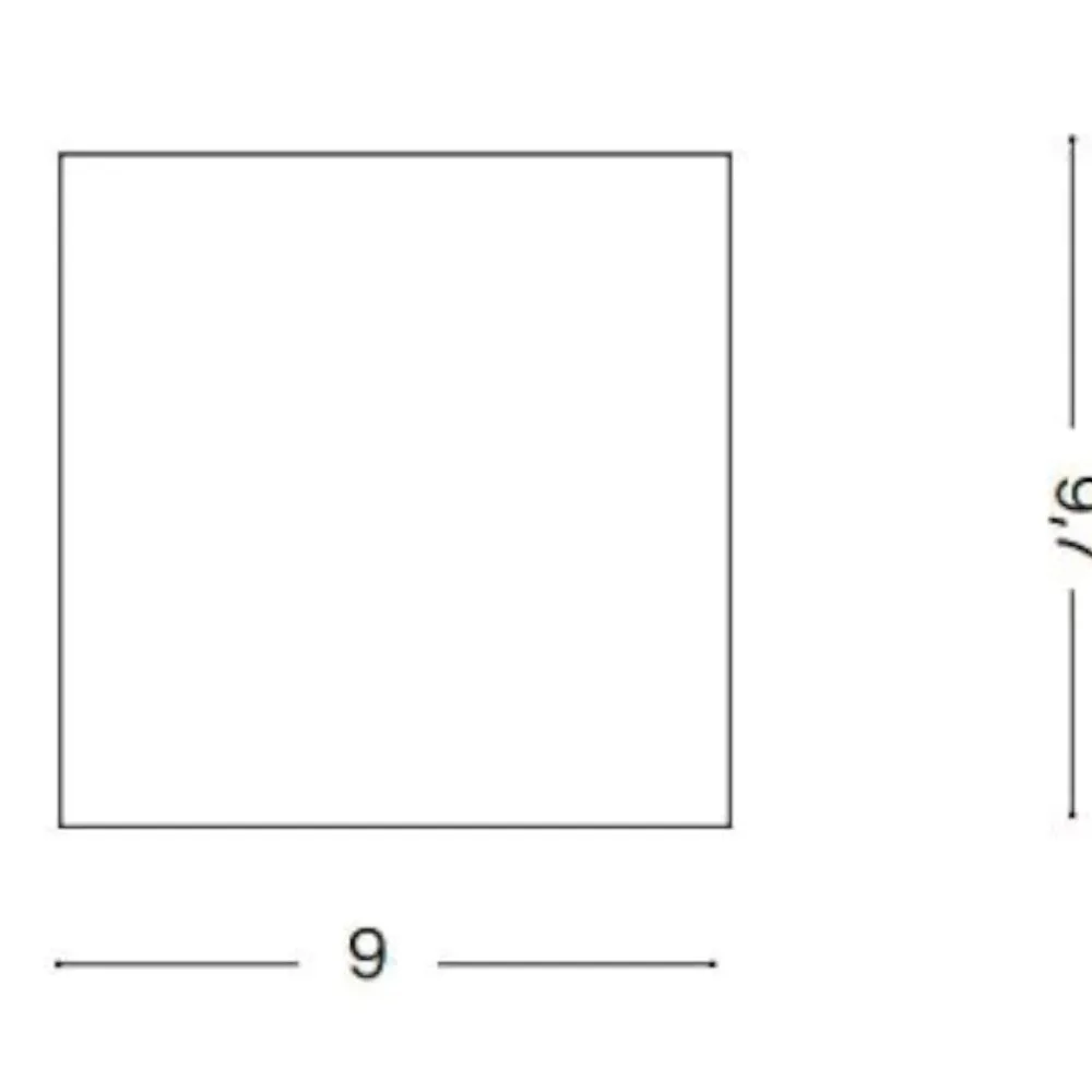 Faretti Da Esterno-Ideal Lux techo pl1 small faretto a soffitto per esterno cubo bianco
