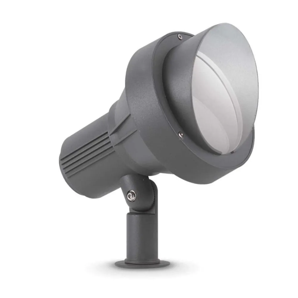 Faretti Da Esterno-Ideal Lux terra pr1 big faretto da terra con picchetto per giardino ip65 antracite
