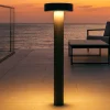 Lampioni Da Giardino-Ideal Lux tesla pt4 h80 lampione da giardino ip44 nero moderno