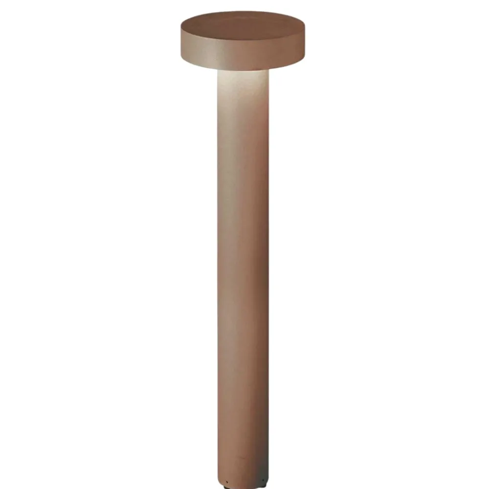 Lampioni Da Giardino-Ideal Lux tesla pt4 h60 lampione marrone per giardino ip44 moderno