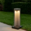 Lampioni Da Giardino-Ideal Lux titano pt h49 3000k lampioncino grigio cemento led 9w