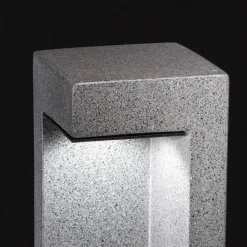 Lampioni Da Giardino-Ideal Lux titano pt h49 3000k lampioncino grigio cemento led 9w