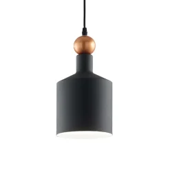 Lampade A Sospensione-Ideal Lux triade-3 sp1 lampada a sospensione antracite per tavolo