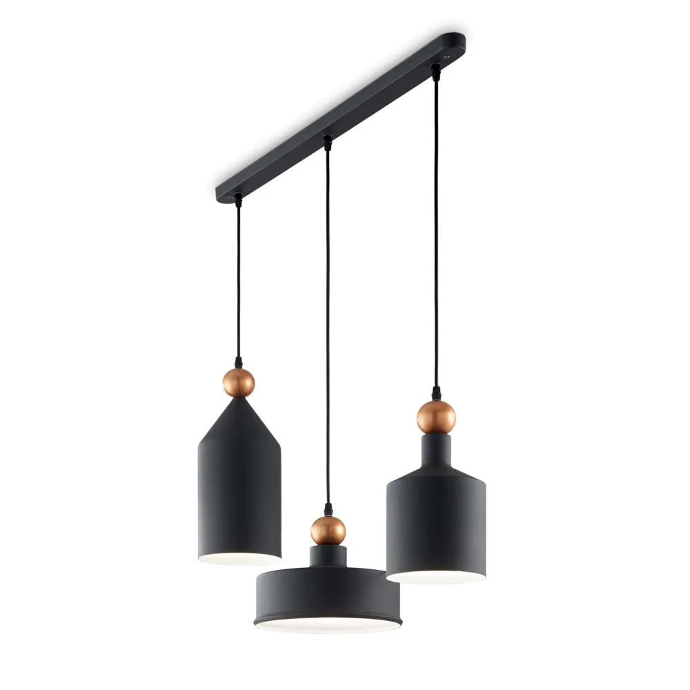 Lampadari Cucina-Ideal Lux triade sp3 lampadario antracite