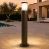 Lampioni Da Giardino-Ideal Lux tronco pt1 h80 coffee lampione da esterno marrone ip65 per giardino