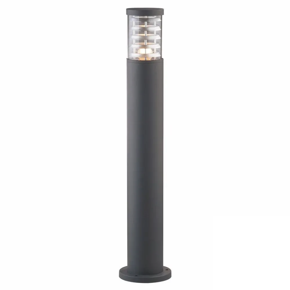 Lampioni Da Giardino-Ideal Lux tronco pt1 h80 nero lampioncino per esterni ip65