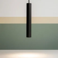 Lampade A Sospensione-Ideal Lux tube sp d4 lampada a sospensione per isola cucina nera led 3000k
