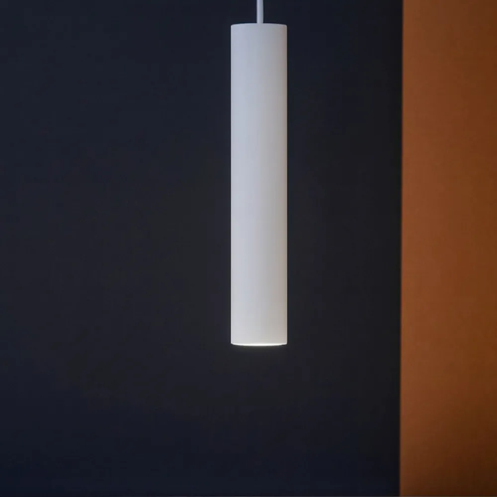Lampade A Sospensione-Ideal Lux tube sp d6 lampada a sospensione cilindro bianco led 11w 3000k