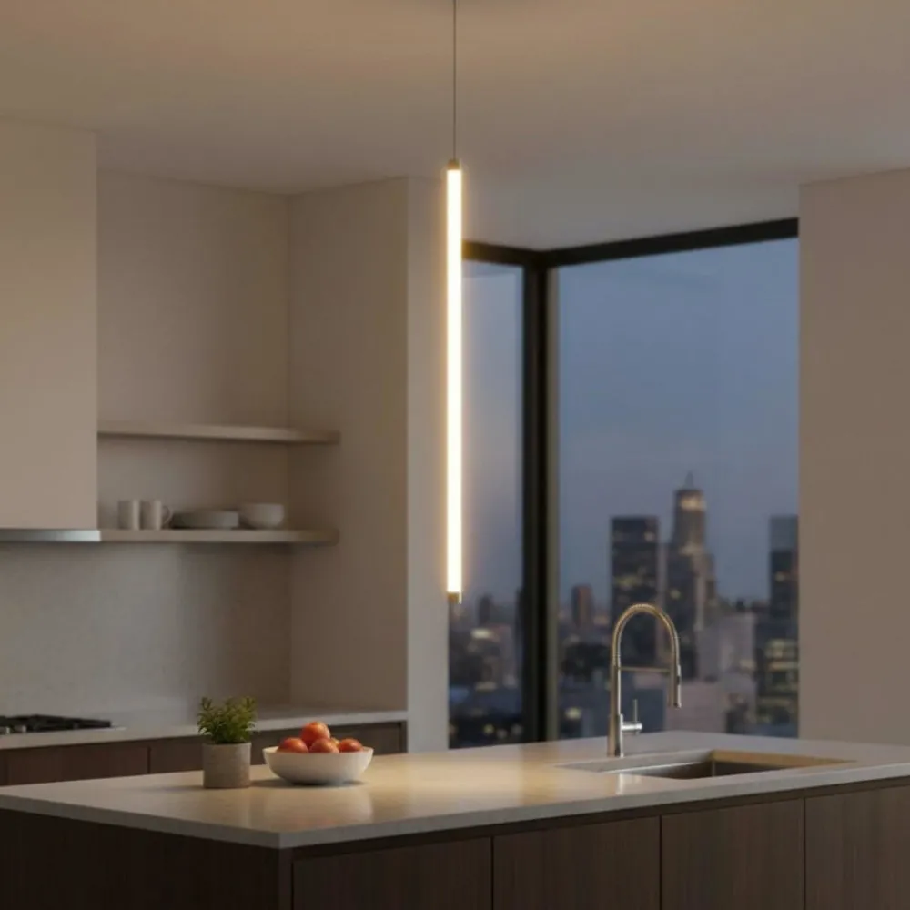 Lampade A Sospensione-Ideal Lux tubix sp d075 lampada a sospensione led 3000k 75cm