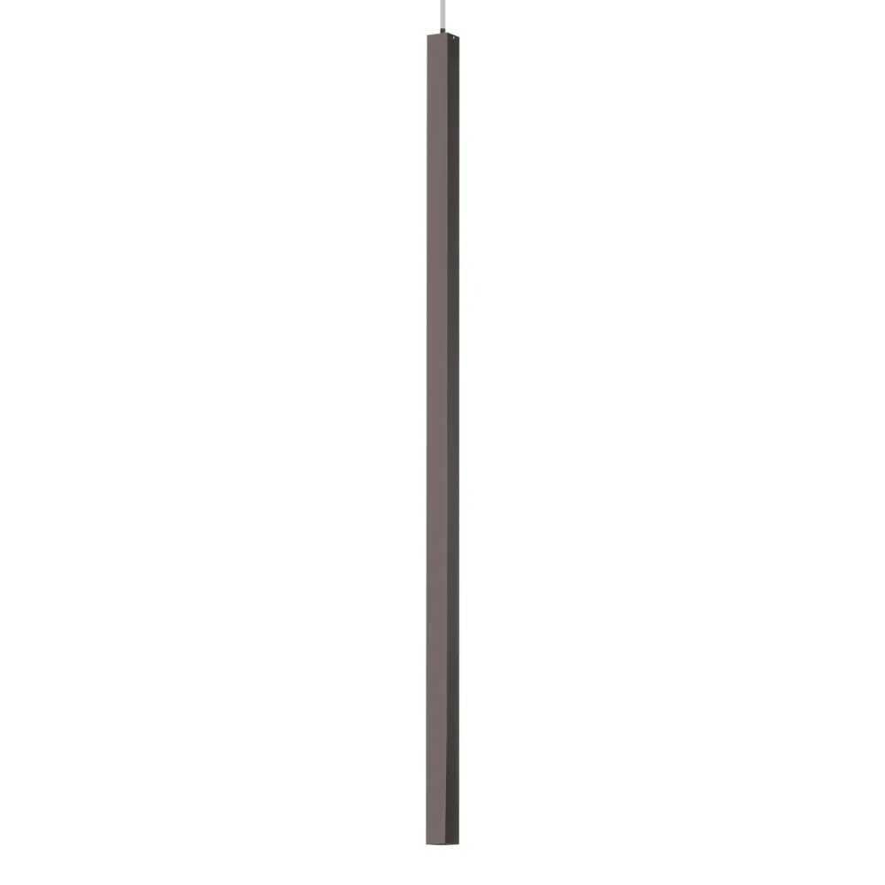 Lampade A Sospensione-Ideal Lux ultrathin lampada a sospensione per isola cucina nero quadrato led 3000k 11,5w 100cm
