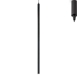 Lampade A Sospensione-Ideal Lux ultrathin sp d100 round nero lampada cilindro led 11,5w 3000k