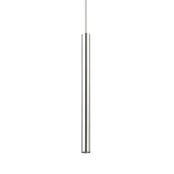 Lampade A Sospensione-Ideal Lux ultrathin sp d040 round cromo lampada a sospensione per cucina led