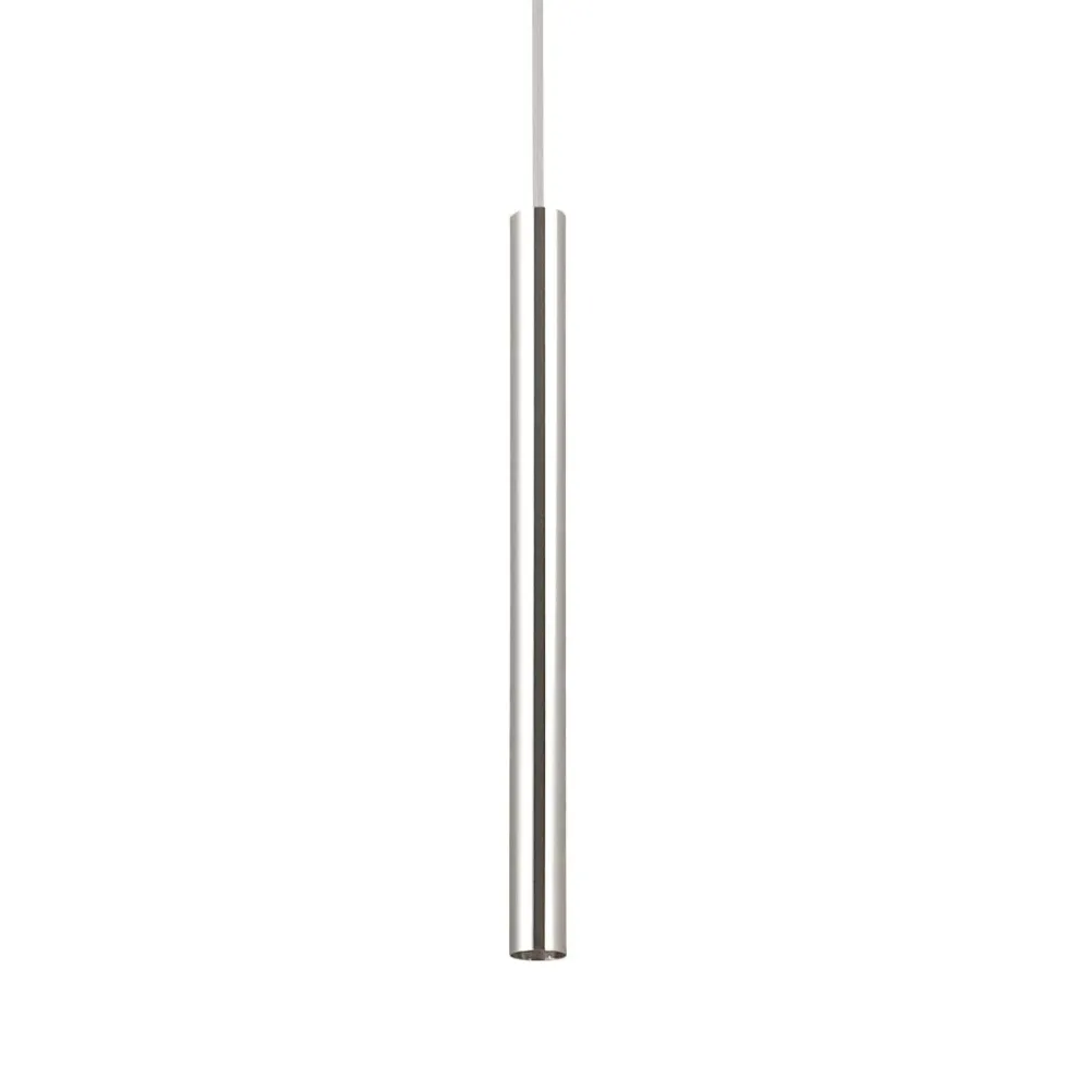 Lampade A Sospensione-Ideal Lux ultrathin sp d040 round cromo lampada a sospensione per cucina led