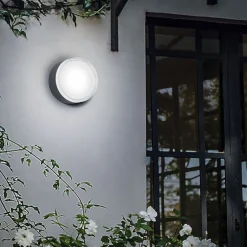 Plafoniere Da Esterno-Ideal Lux urano pl1 small plafoniera per esterni tonda bianca ip44