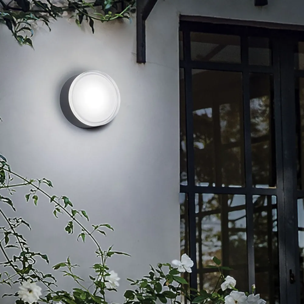 Plafoniere Da Esterno-Ideal Lux urano pl1 small plafoniera per esterni tonda bianca ip44