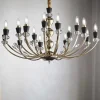Lampadari Moderni-Ideal Lux vanity sp15 lampadario dorato nero opaco 15 luci