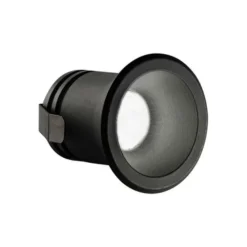 Faretti Da Incasso-Ideal Lux virus faretto led incasso a soffitto 3w 3000k nero tondo