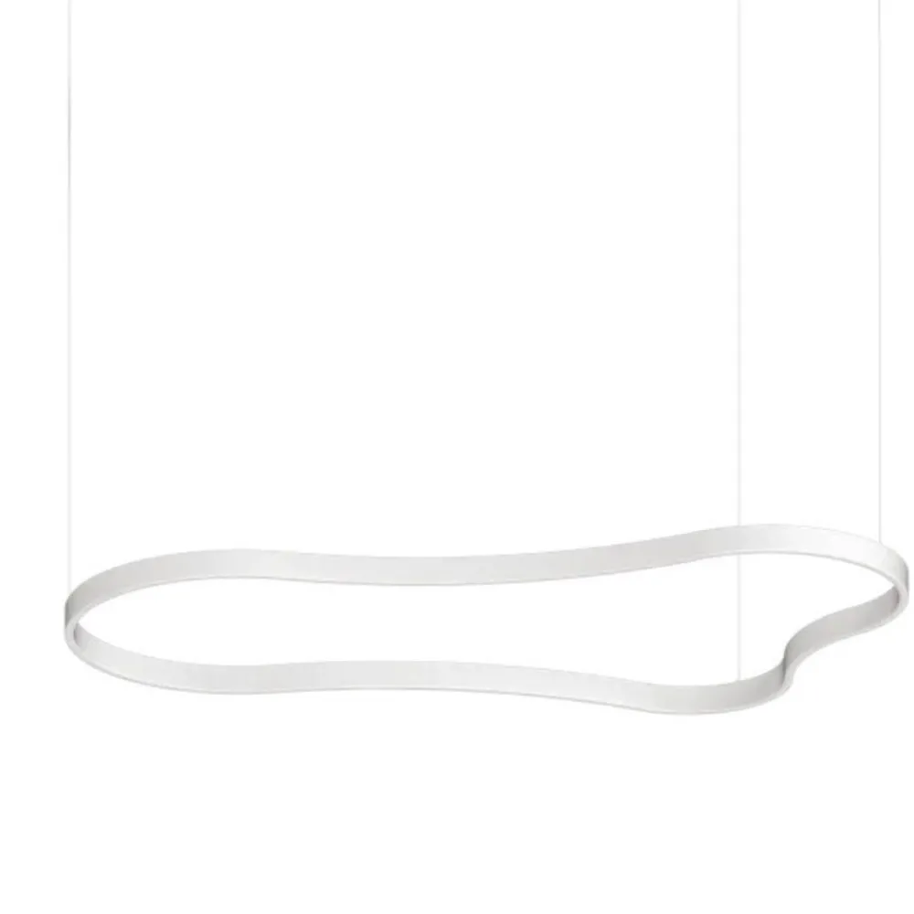 Lampadari Moderni-Ideal Lux waves-3 sp lampadario moderno bianco led 155cm