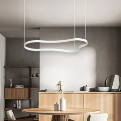 Lampadari Moderni-Ideal Lux waves-3 sp lampadario moderno bianco led 155cm
