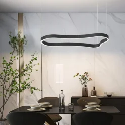 Lampadari Moderni-Ideal Lux waves-1 sp lampadario moderno nero led