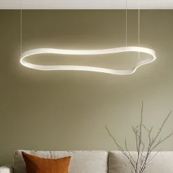 Lampadari Moderni-Ideal Lux waves-2 sp lampadario moderno per salotto bianco led 125 cm
