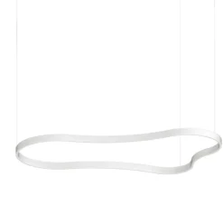 Lampadari Moderni-Ideal Lux waves-2 sp lampadario moderno per salotto bianco led 125 cm