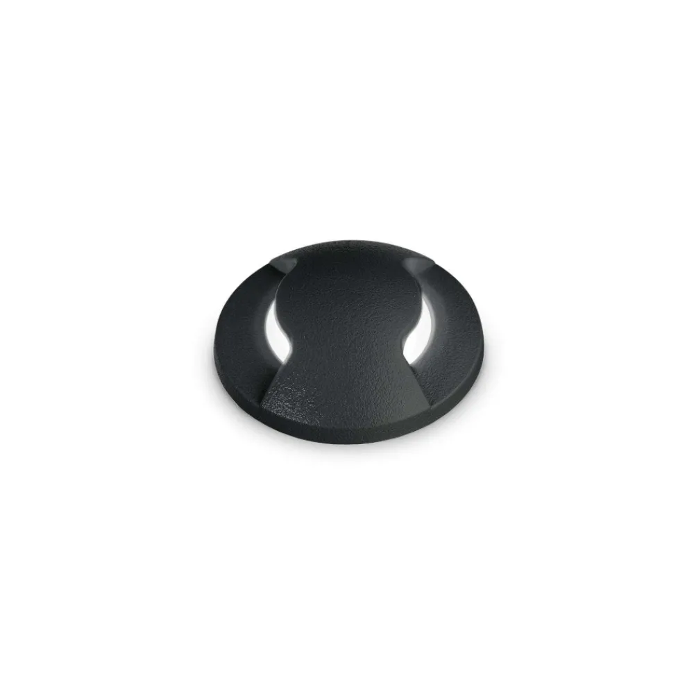 Faretti Da Esterno-Ideal Lux way faretto calpestabile per esterno da incasso pavimento ip67 nero 220v