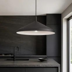 Lampadari Cucina-Ideal Lux yurta sp1 d 50 lampadario cono nero per cucina