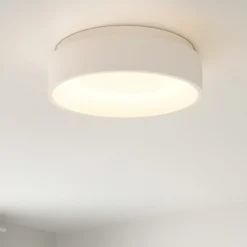 Plafoniere Moderne-Ideal Lux ziggy pl d030 plafoniera tonda bianca led 22w 3000k moderna