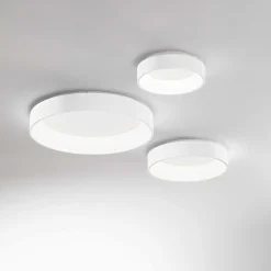Plafoniere Moderne-Ideal Lux ziggy pl d030 plafoniera tonda bianca led 22w 3000k moderna