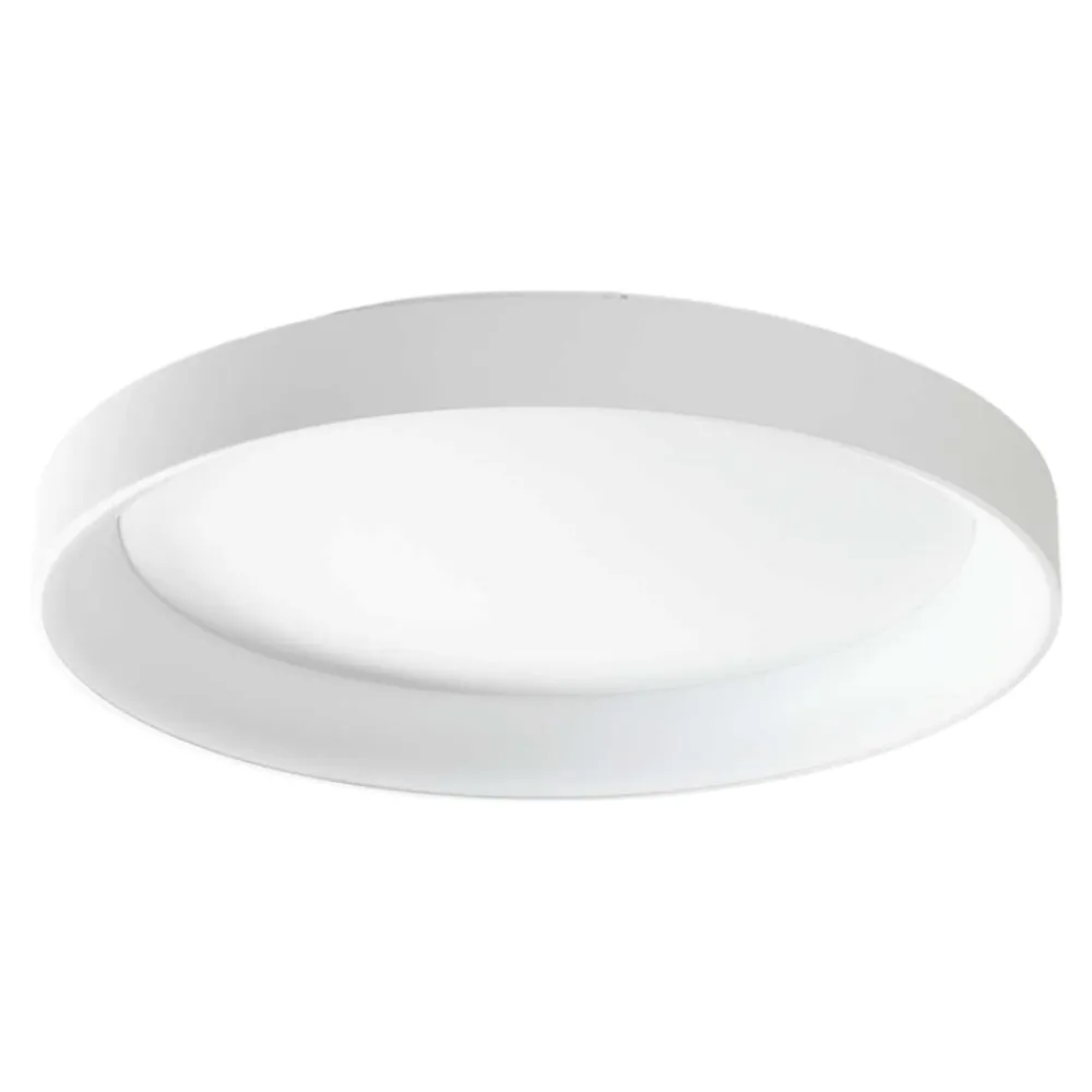 Plafoniere Moderne-Ideal Lux ziggy pl d080 plafoniera led 62w 3000k tonda bianca 80cm
