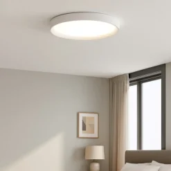 Plafoniere Moderne-Ideal Lux ziggy pl d080 plafoniera led 62w 3000k tonda bianca 80cm
