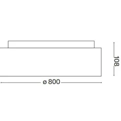 Plafoniere Moderne-Ideal Lux ziggy pl d080 plafoniera led 62w 3000k tonda bianca 80cm