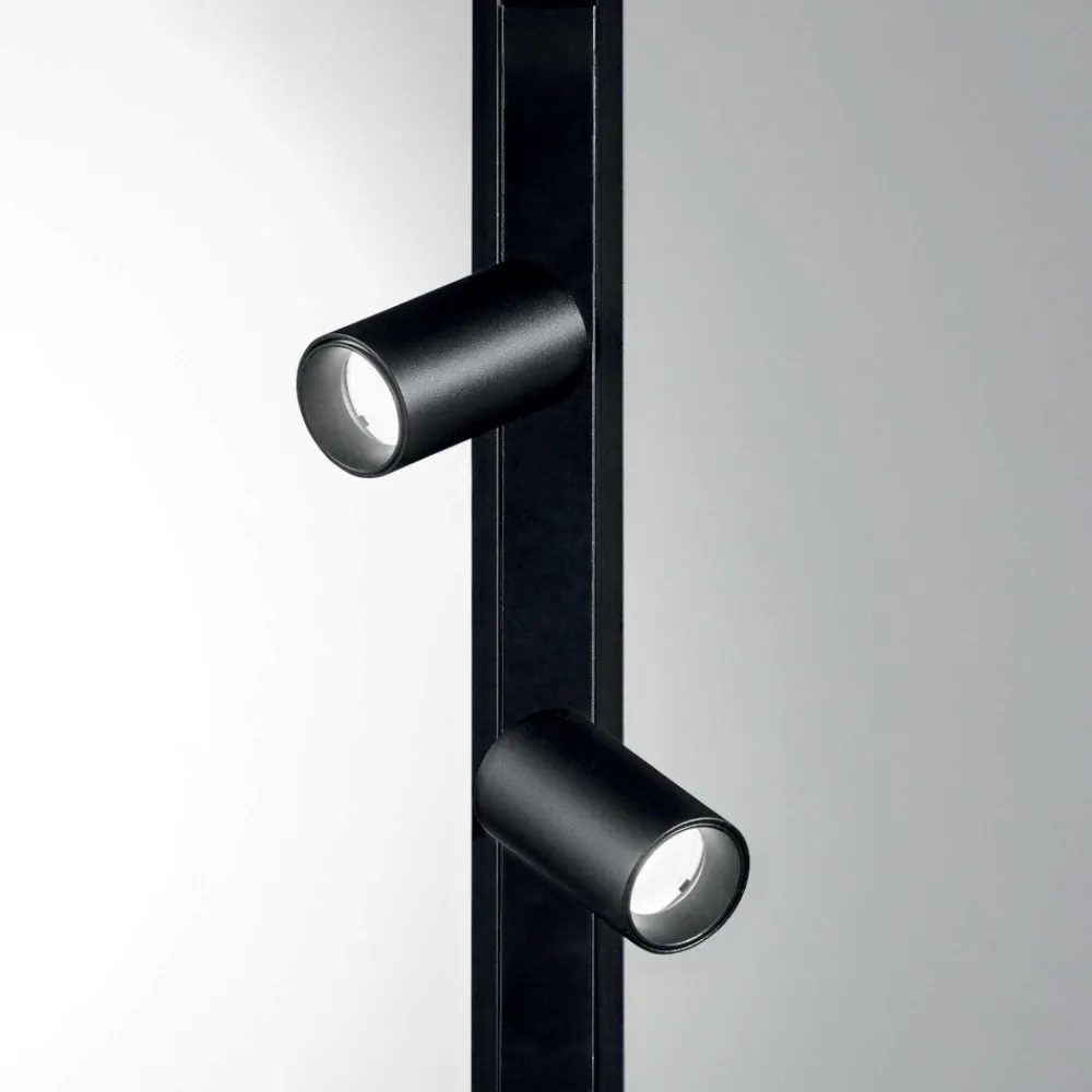 Illuminazione A Binario-Ideal Lux Idea lux ego track faretti led 5w 3000k nero lineare binario monofase 48v on-off osram