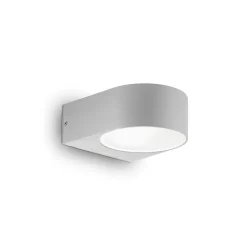 Applique Da Esterno-Ideal Lux Iko ap1 applique da esterno ip54 grigio design moderno
