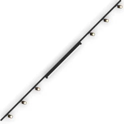 Illuminazione A Binario-Selezionato da Mazzolaluce Illuminazione a binario nero monofase led 40w 3000k con spot orientabili