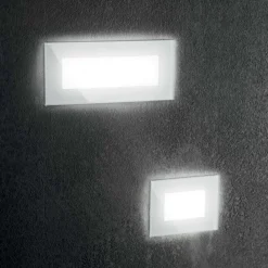 Segnapasso Led-Ideal Lux Indio piccolo segnapasso da incasso per esterno led 3000k ip65 impermeabile bianco