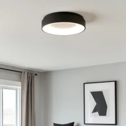 Plafoniere Moderne-Vivida International Inner-r plafoniera 48 rotonda nera led 40w 3000k 4000k dimmerabile vivida