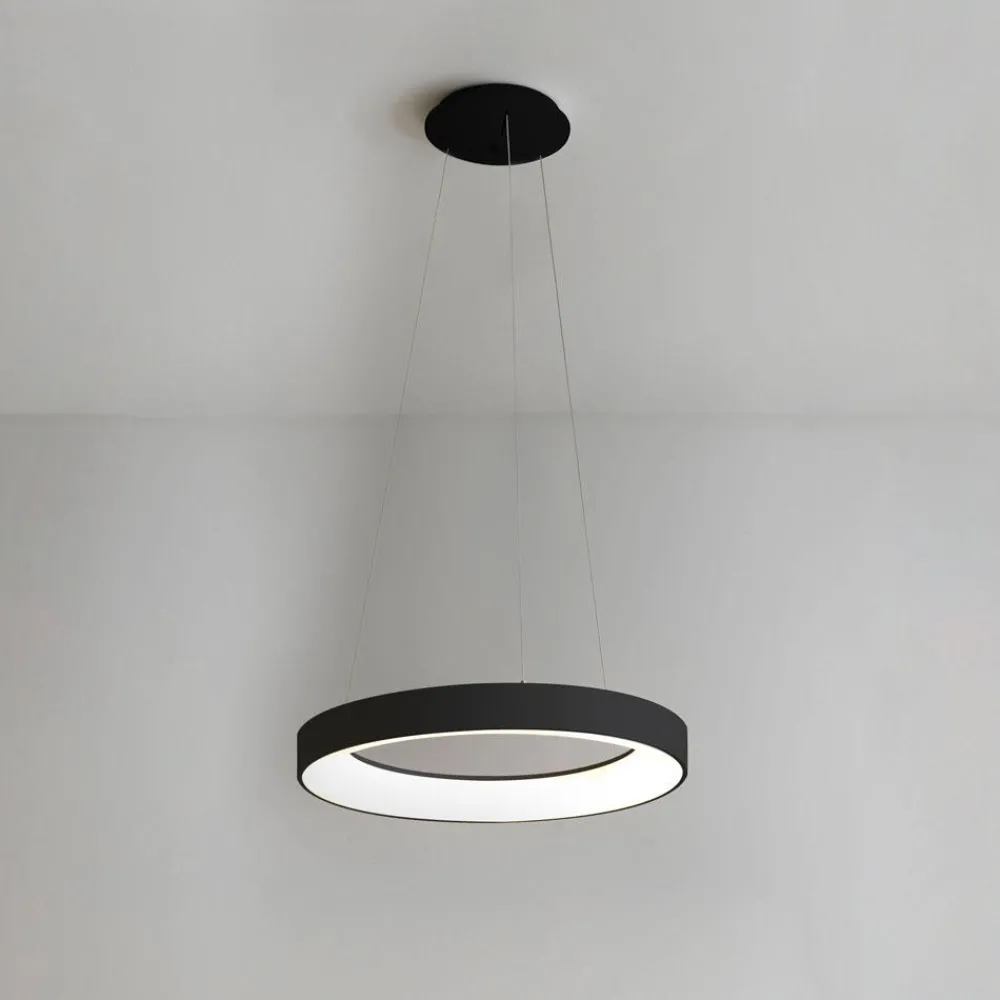 Lampadari Moderni-Vivida International Inner-r vivida 80 lampadario nero led 80w 3000k 4000k dimmerabile
