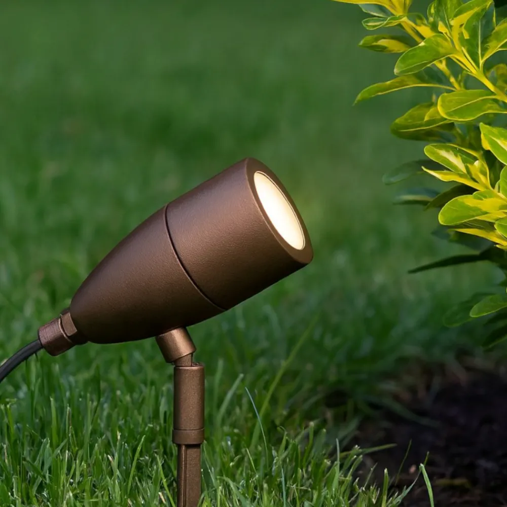Faretti Da Esterno-Ideal Lux Inside pr1 coffee faretto da giardino con picchetto marrone