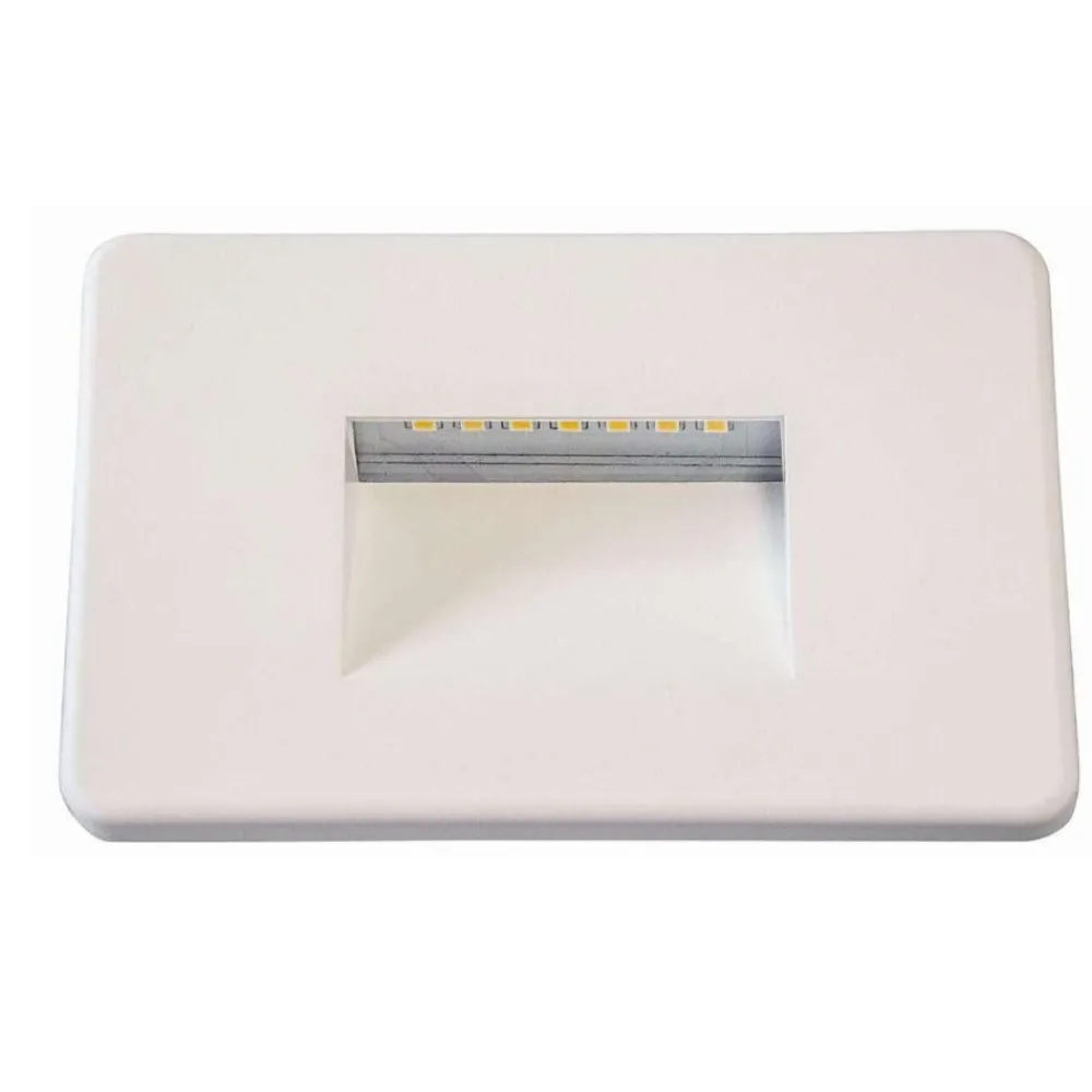 Segnapasso Led-Top Light Intro segnapasso bianco per esterno da incasso a parete led 2w cct ip65